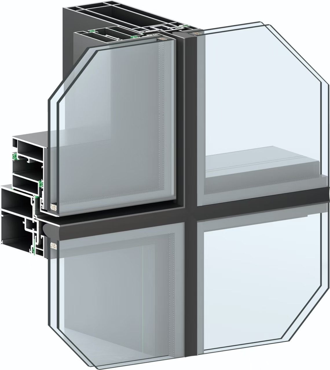 Hidden frame curtain wall (4) Hidden frame curtain wall (4)