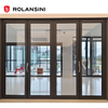 Naples Soundproof Double Clear Glass Aluminum Bifold Door