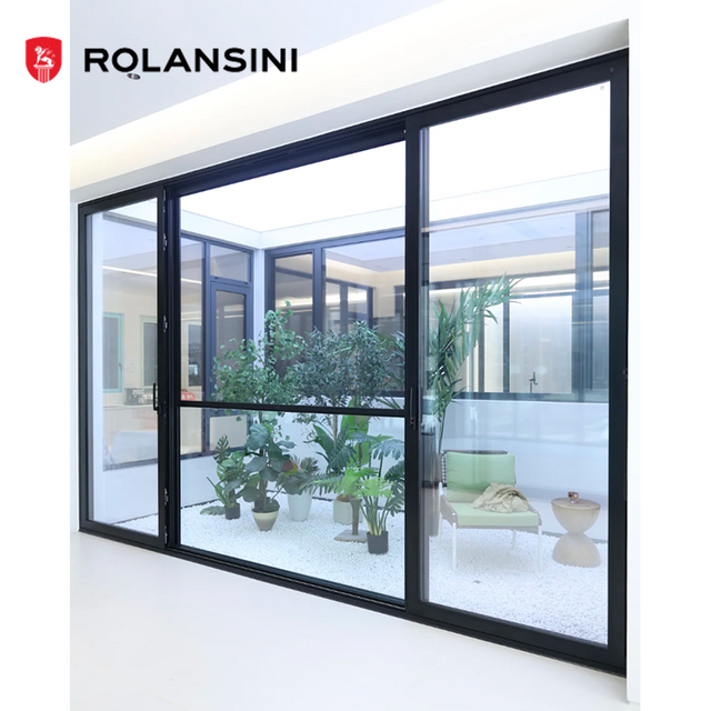 C5 Twin Panes Airtight Compression Aluminum Sliding Window