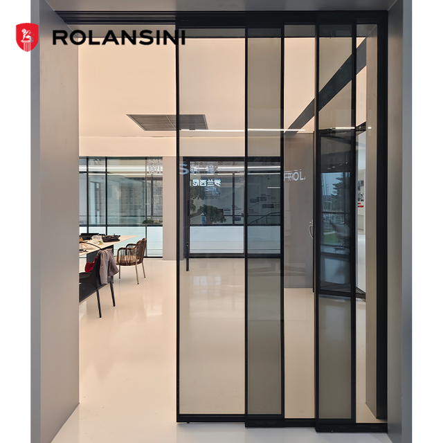 Slimline Mutil-panel Stacking Sliding Glass Pocket Door