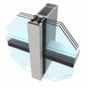 Wind Load Resistance Thermal Insulation Semi-visible Frame Curtain Wall