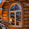 Modern Luxury Homes Hotel Balconies Arched Window Customized Curved Window with Frosted Glass