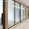 45° Angle Frame Modular Assembly Panoramic Single/double Glazed Louvered Office Glass Partition
