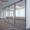 Modular Assembly Sound Insulation 108# Double Glass Aluminum Framed Glass Partition