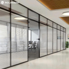 45° Angle Frame Modular Assembly Panoramic Single/double Glazed Louvered Office Glass Partition