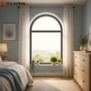 Modern Luxury Homes Hotel Balconies Arched Window Customized Curved Window with Frosted Glass